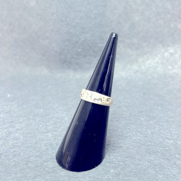 925 Thailand Sterling Silver Footprints Toe Ring Adjustable Size - Picture 6 of 12